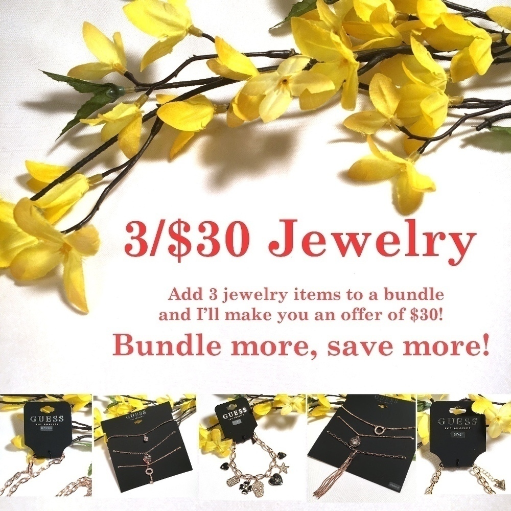 𝅺3/$29! GUESS Layered Necklace Gold Tones - Picture 3 of 8